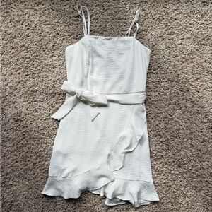 She + Sky White Tie Dress